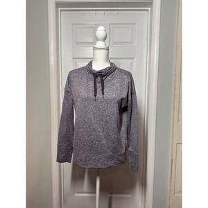 Apana Purple Marled Cowl-Neck Pullover Sweatshirt M